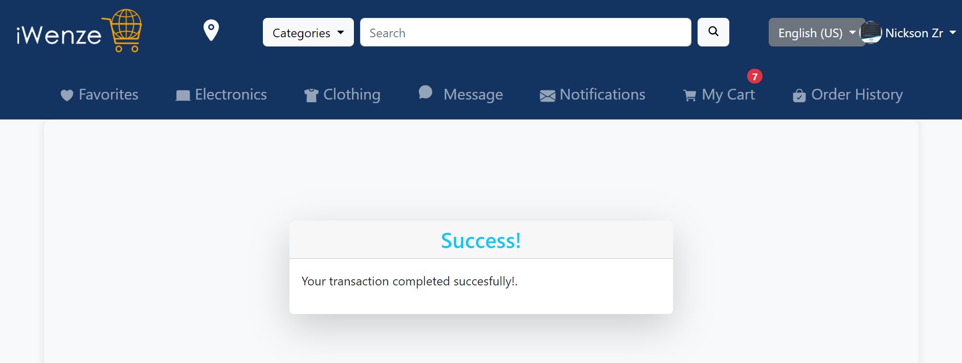 Success Page
